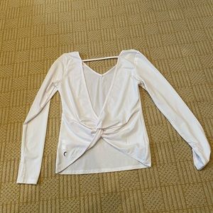 ZYIA White V Back Vibe T Tee